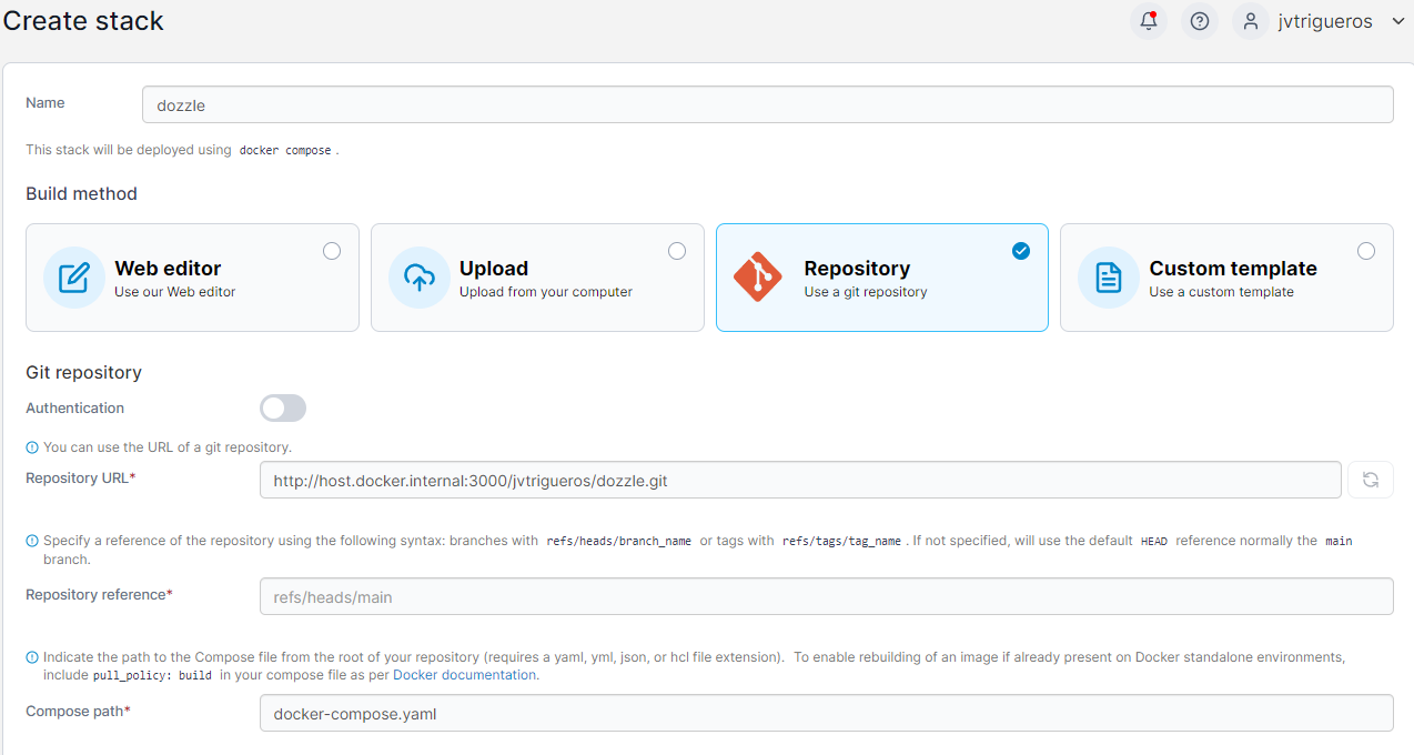 portainer-git-repository